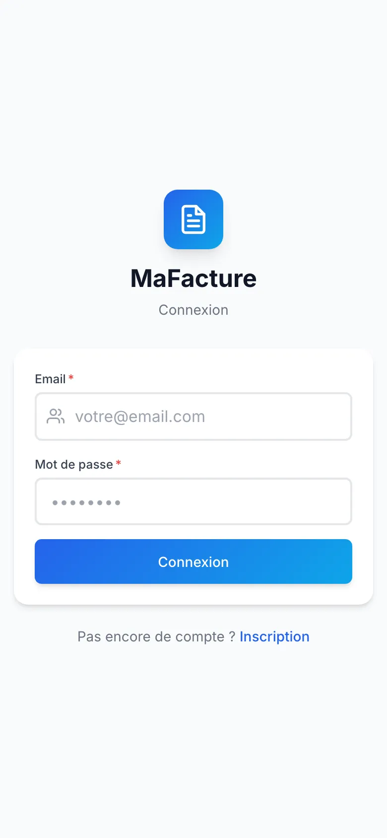 MaFacture sur téléphone