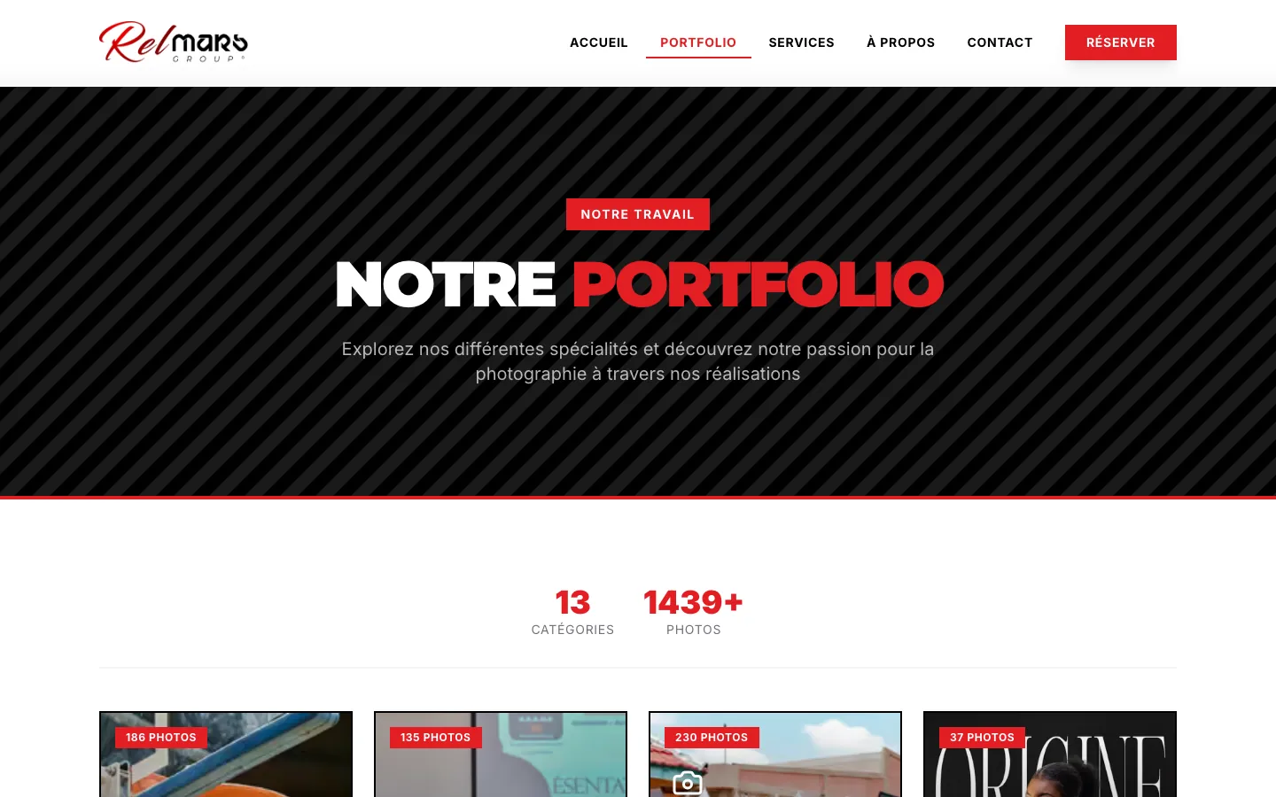 Portfolio : 13 catégories, 1439+ photos